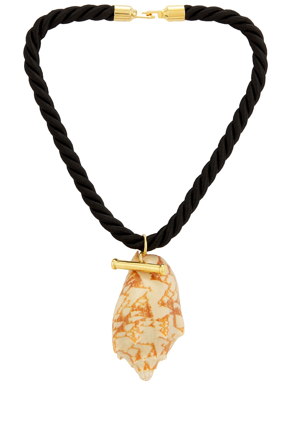 Timeless Pearly Shell Cord Necklace in Black - Black.  a