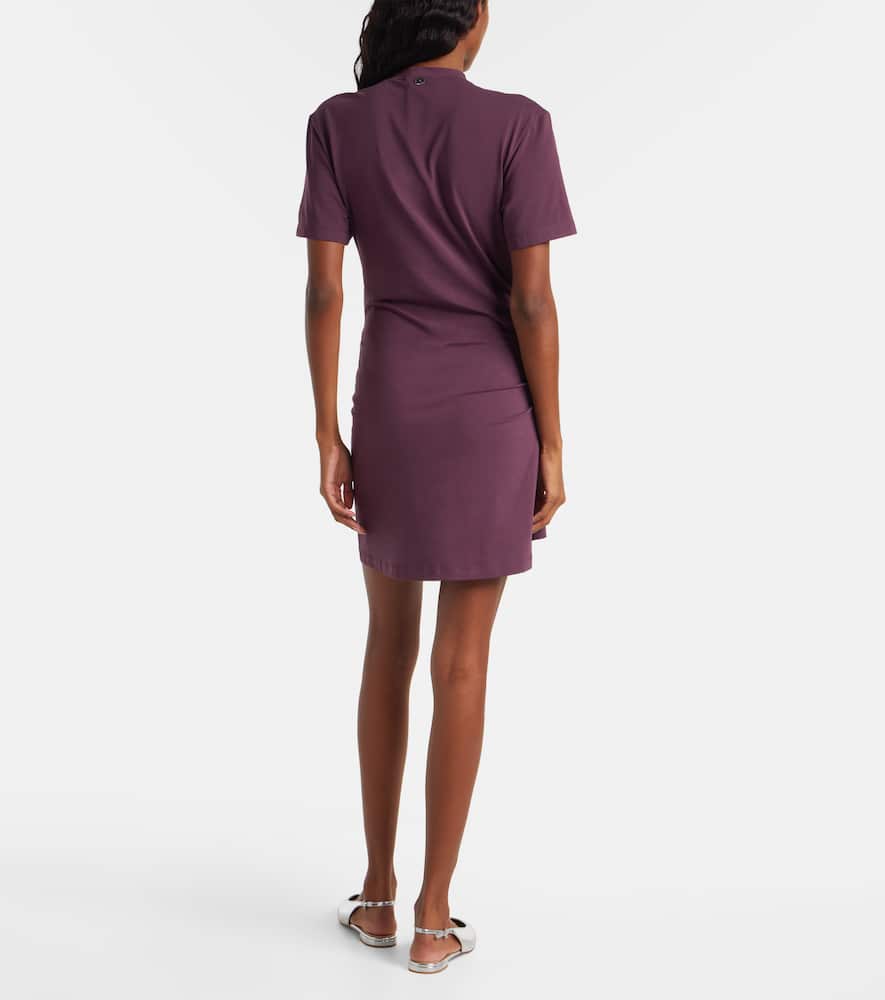 Cutout cotton-blend jersey minidress