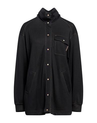 Woman Shirt Black Size L Cotton, Silk, Polyamide