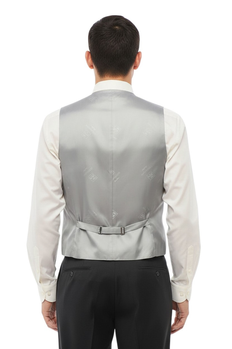 Light Grey Six Button Waistcoat