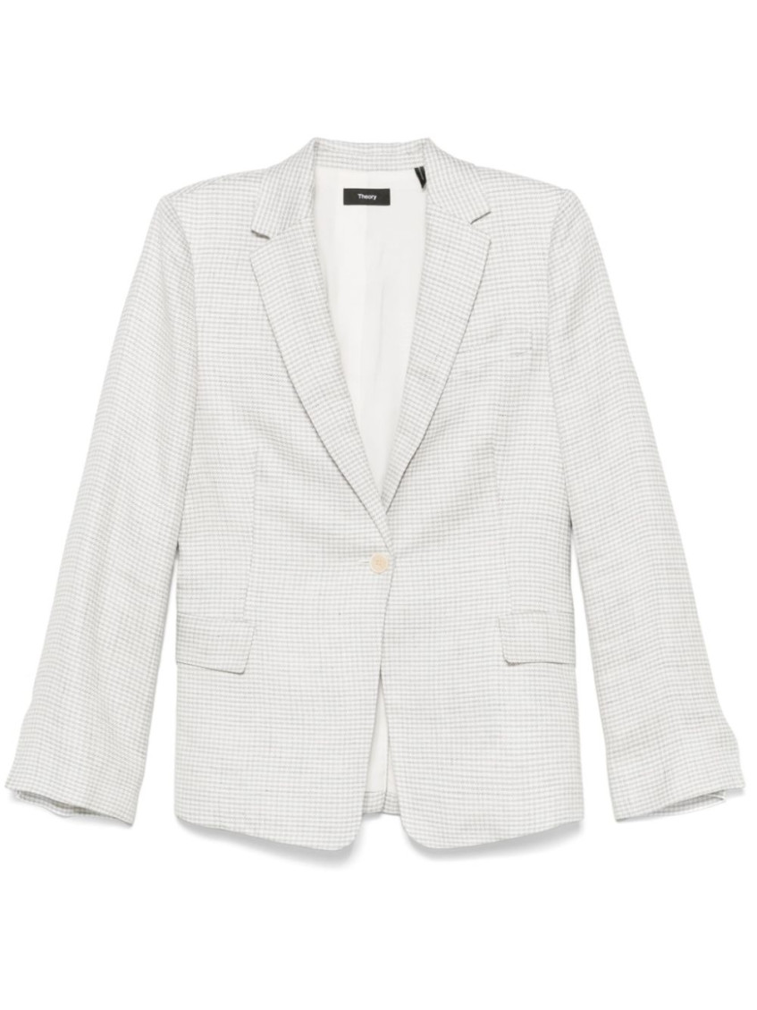 Blazer In Grey Linen