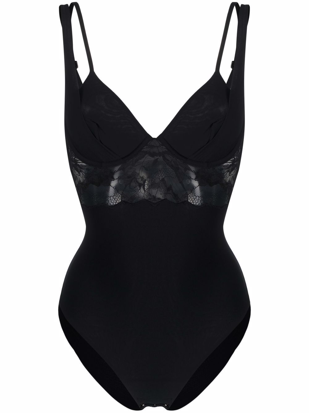 Lace-detail bodysuit - Black