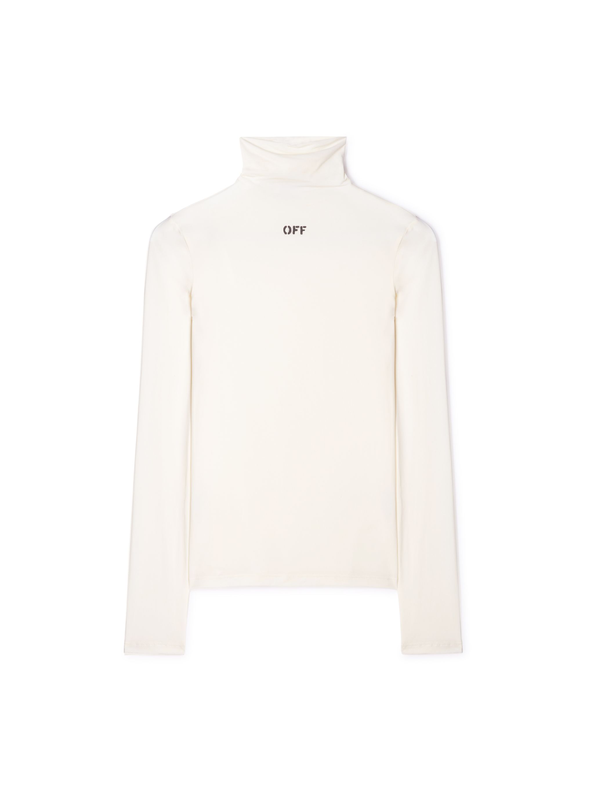 White Off Stamp Second Skin L/s Turtleneck - Female T