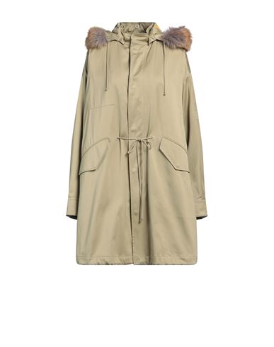 Woman Coat Green Size L Cotton