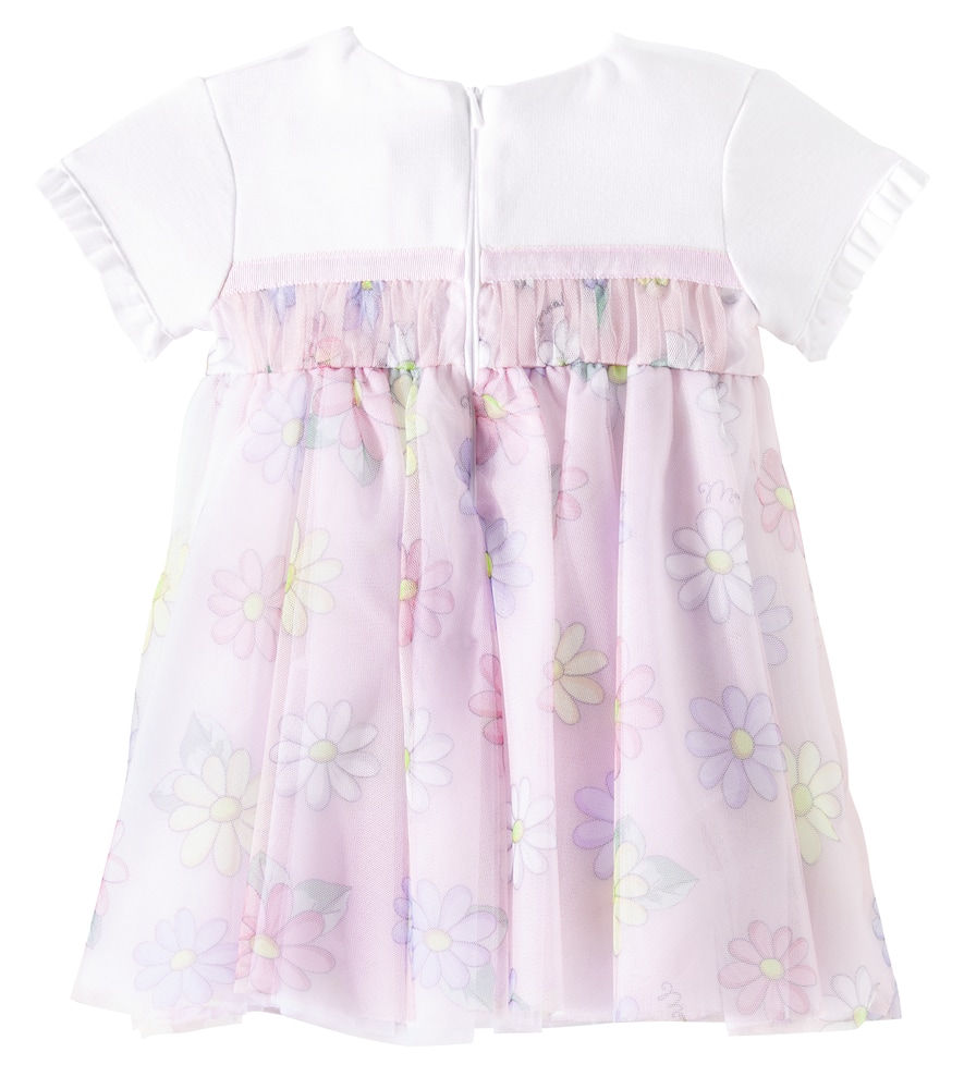 Monnalisa Baby floral tulle dress