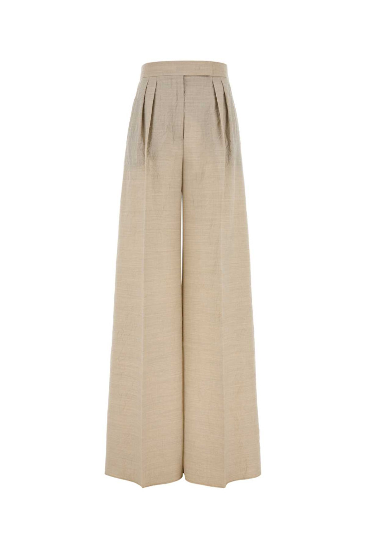 Acinoso Beige Fine Wool Pants