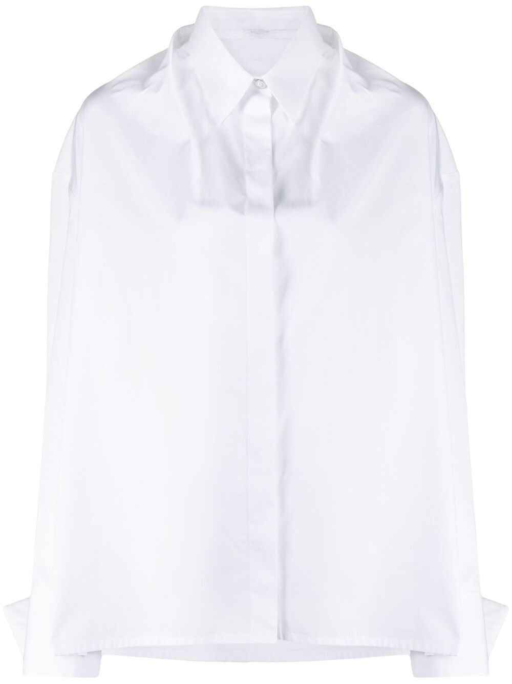 Oversized long-sleeve shirt - White