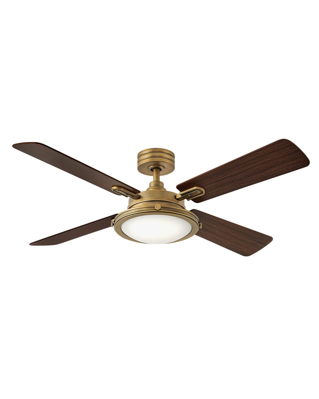 LED 54" Indoor Ceiling Fan in Heritage Bra