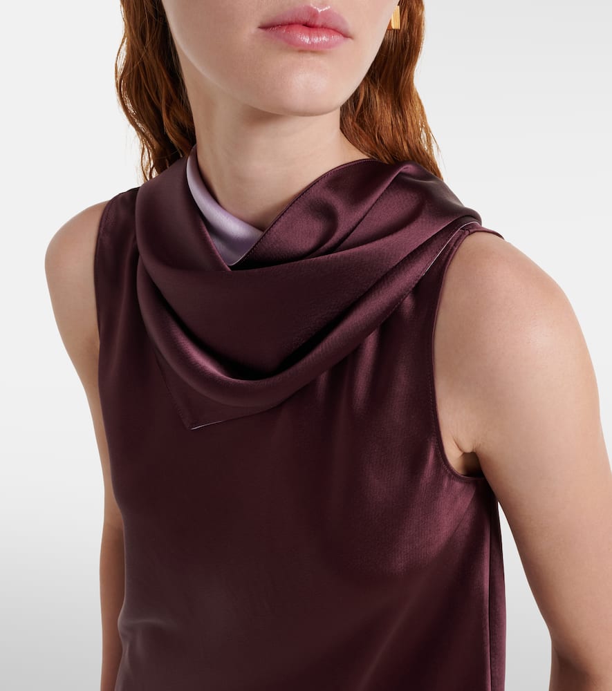 Barb draped satin top