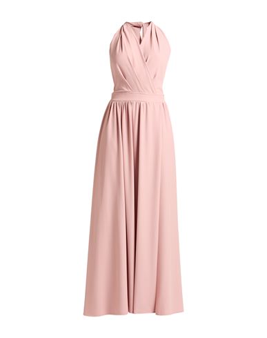 Woman Maxi dress Pink Size L Polyester, Elastane
