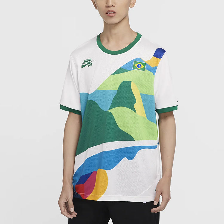 SB x Parra Crossover Brazil Colors Pattern Tee 'White Multi'