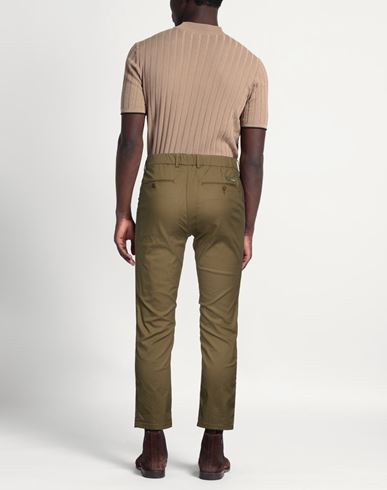 Man Pants Military green Size 32 Cotton, Nylon, Elastane