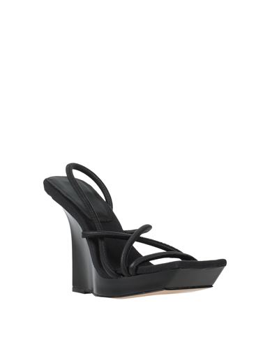 Woman Sandals Black Size 7 Leather