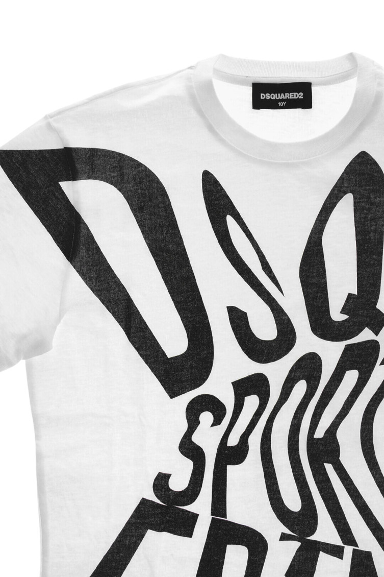 Girls White Graphic T-Shirt