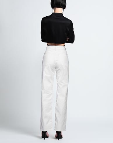 Cigala's Woman Jeans White Size 25 Cotton, Elastane