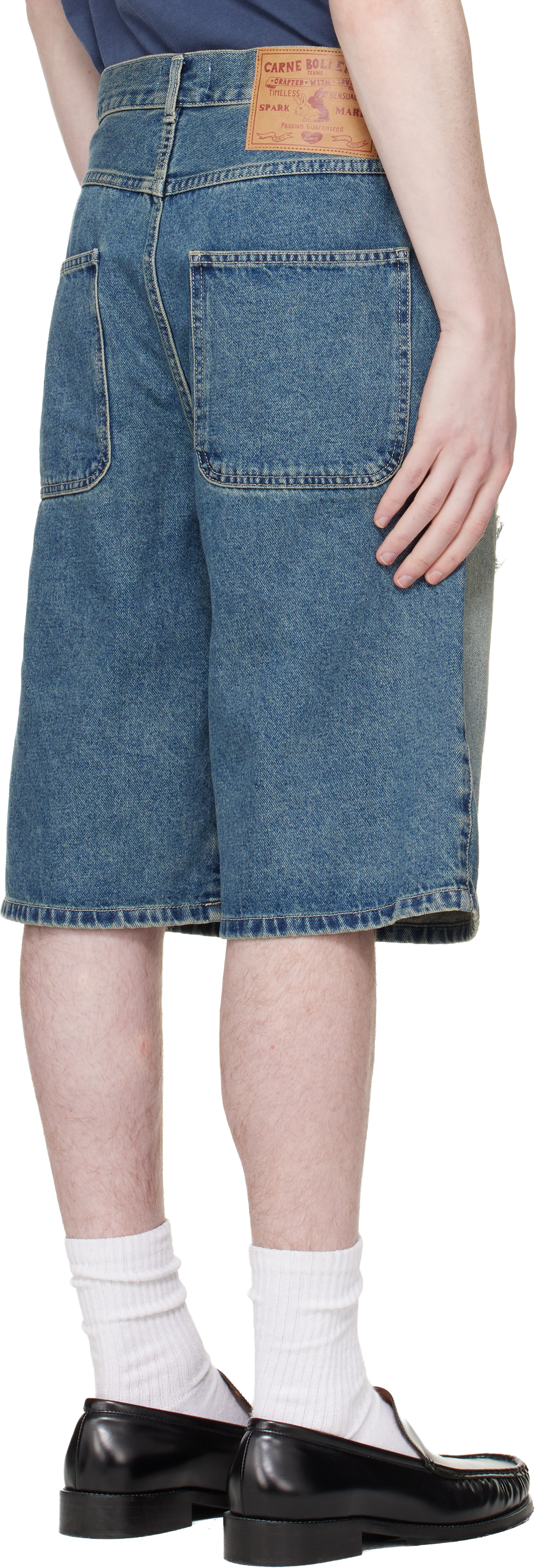 Blue 'The Love' Denim Shorts