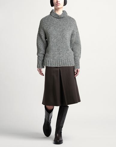 Woman Turtleneck Grey Size 10 Wool, Polyamide, Metal fiber