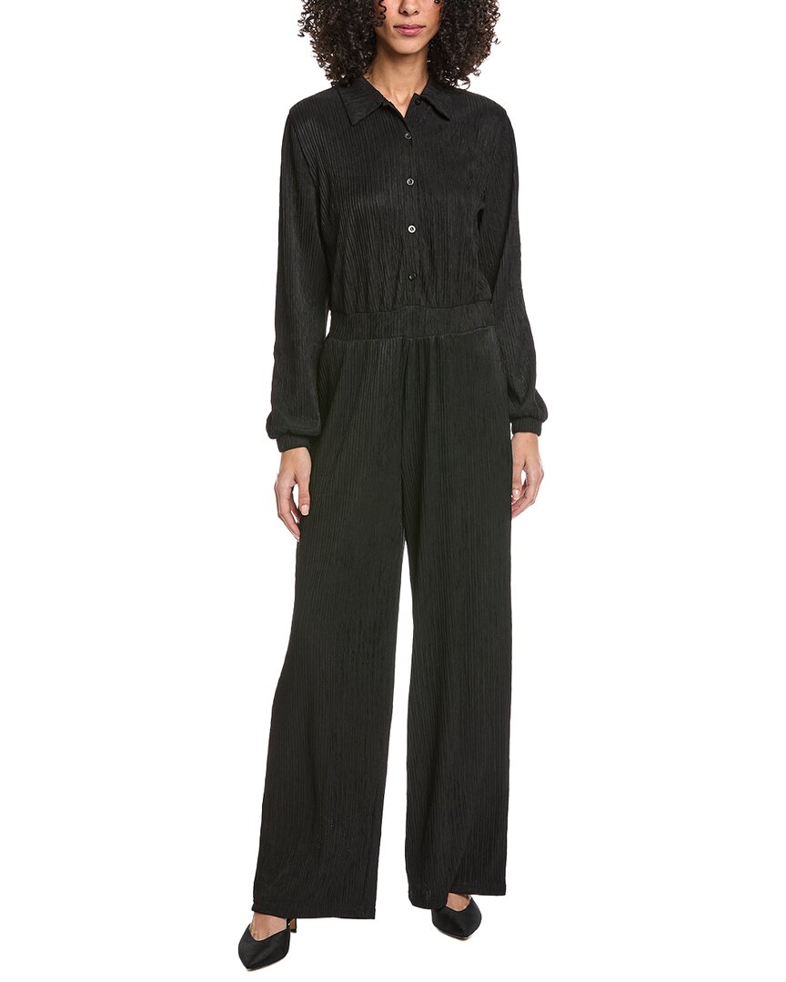 Crinkled Plisse Casual Jumpsuit