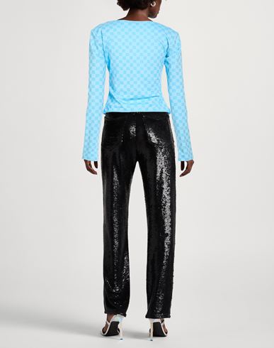 Woman Top Azure Size L Polyamide, Elastane