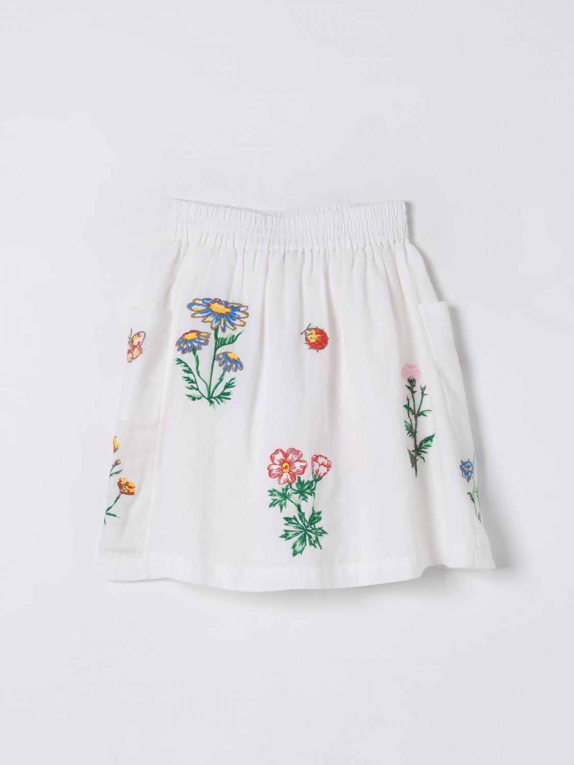 Stella McCartney Kids embroidered mini skirt - White