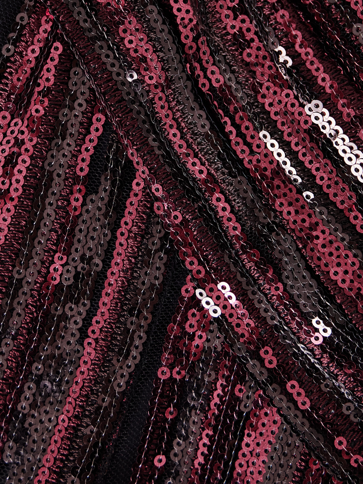 Strapless Scarf-detailed Sequined Tulle Gown - Burgundy
