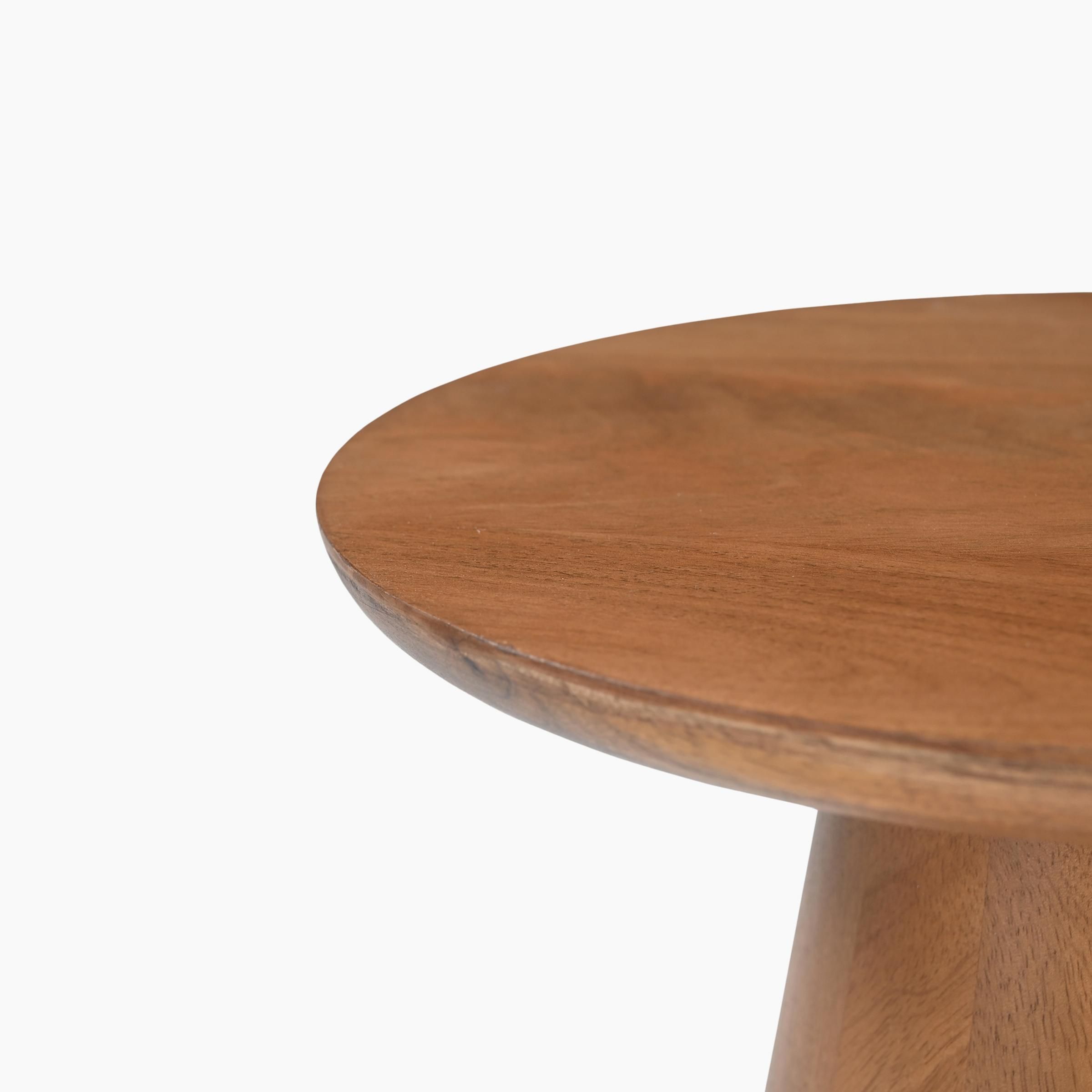 Furnitureboxuk Etna Round Walnut Wood Side Table