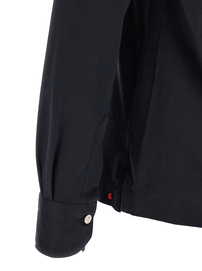 Kiton - positano long sleeve polo shirt collar