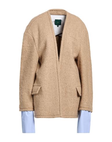 Woman Coat Sand Size 4 Virgin Wool, Polyamide, Alpaca wool, Silk, Mohair wool