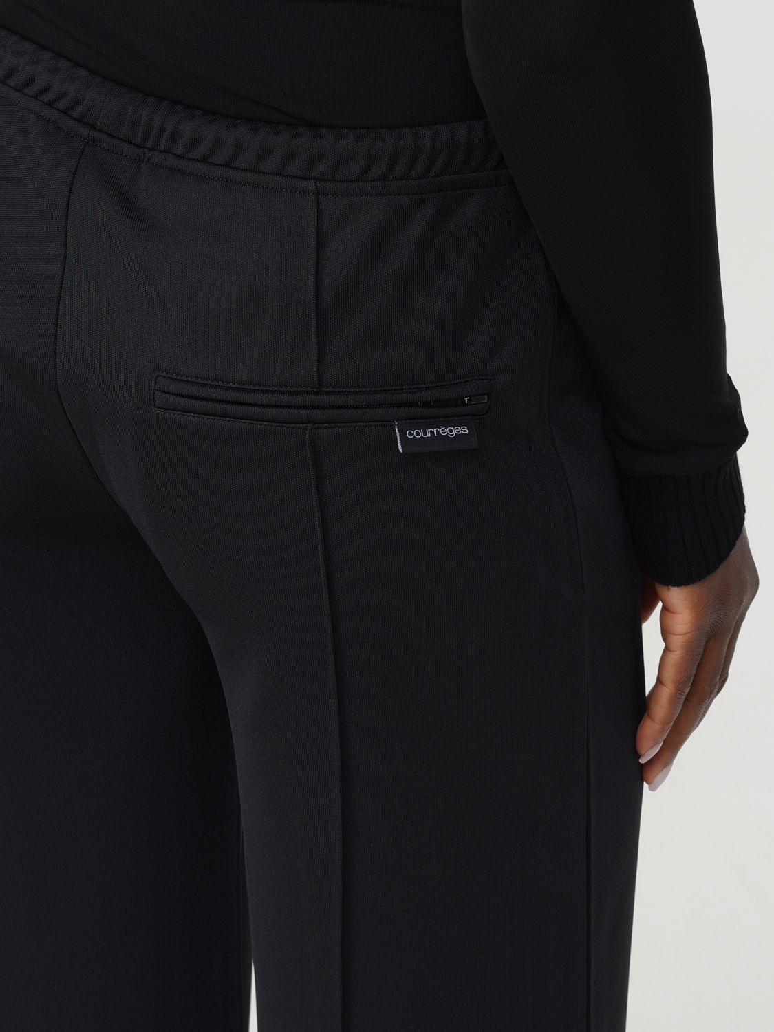 Tracksuit interlock low-rise baggy pants - Black