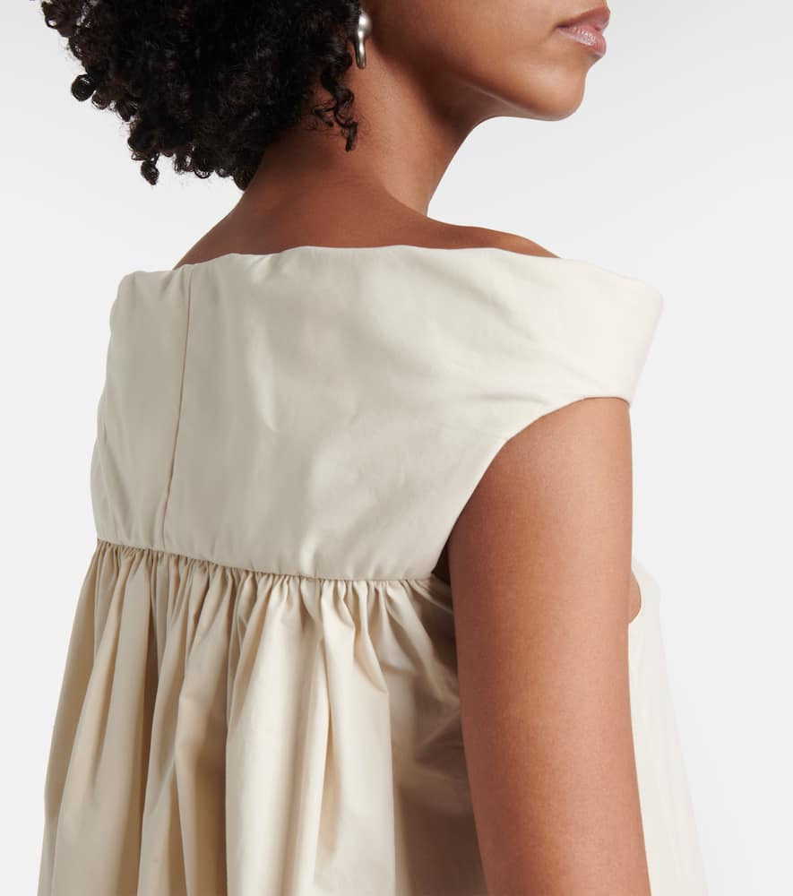 Chalice cutout cotton poplin maxi dress