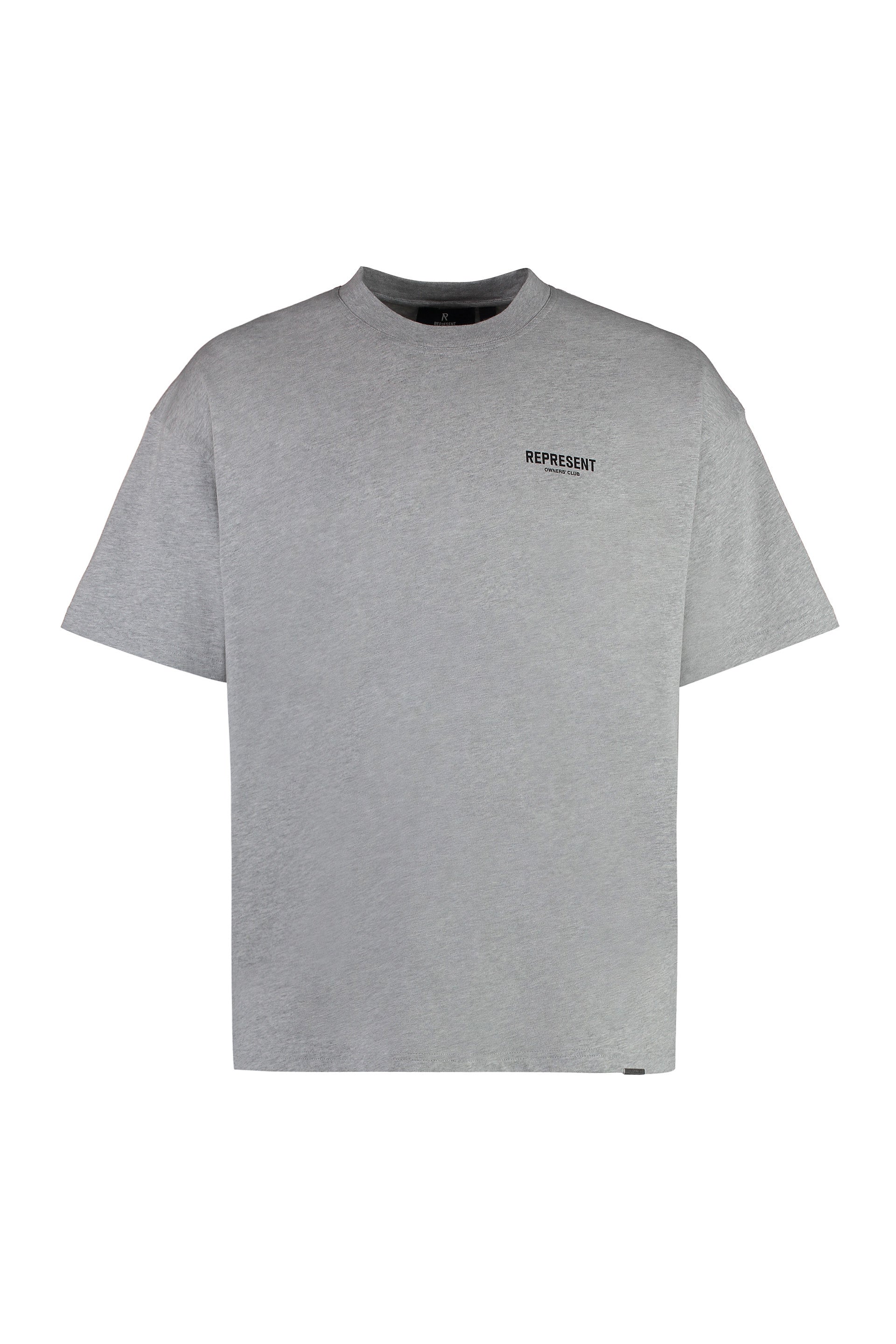 Crew-Neck Cotton T-Shirt — Gray