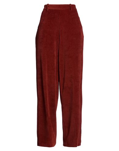 Woman Pants Brick Size 4 Cotton, Polyester