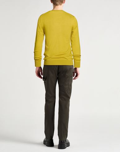 Man Sweater Mustard Size 38 Virgin Wool