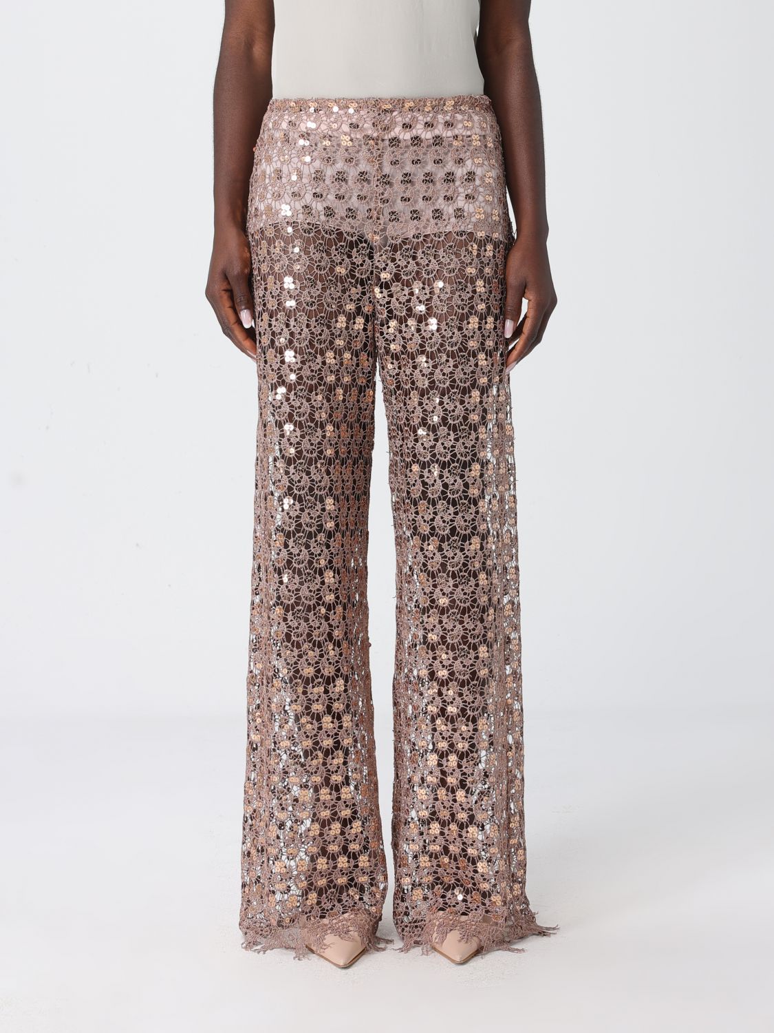 Pants Woman color Bronze