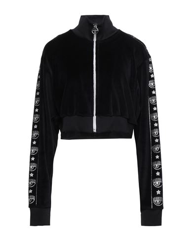 Woman Sweatshirt Black Size M Cotton, Polyester