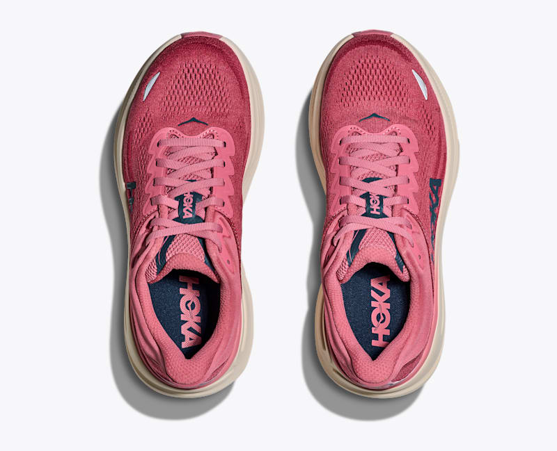 HOKA Women's Bondi 9 Shoes in Lingonberry/Cranberry
