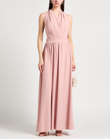 Woman Maxi dress Pink Size L Polyester, Elastane