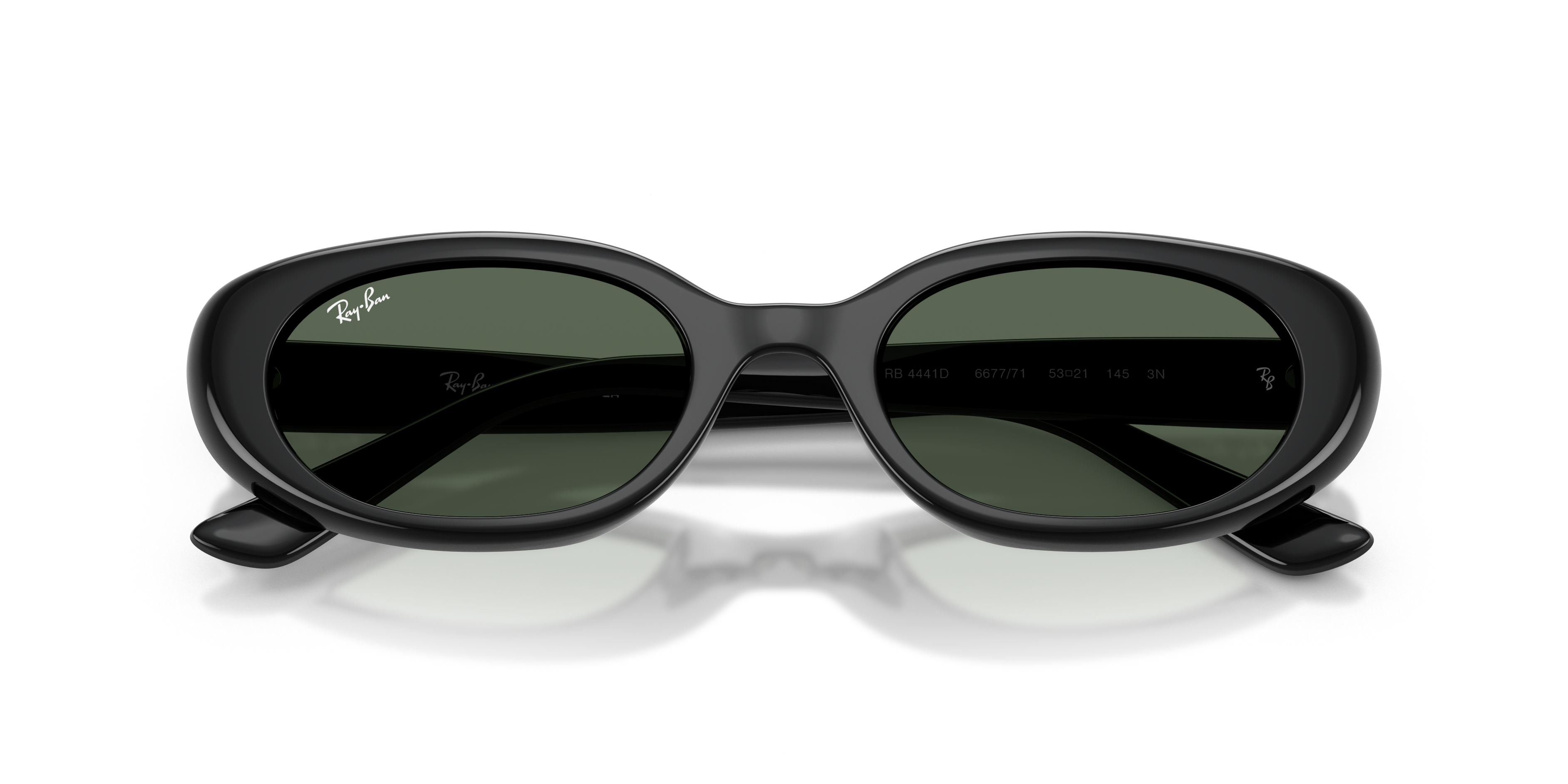 Ray - Ban Unisex Ray - Ban RB4441D 667771 Sunglasses Injected Black Green Pillow Norma