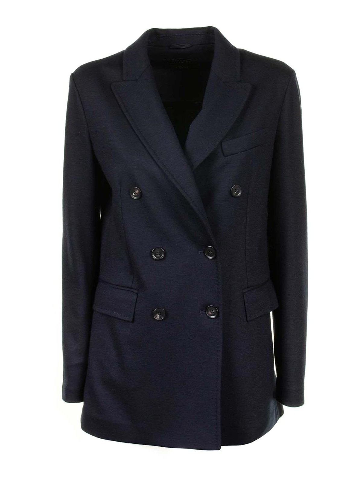 Double-breasted Jacket Women Blue Black