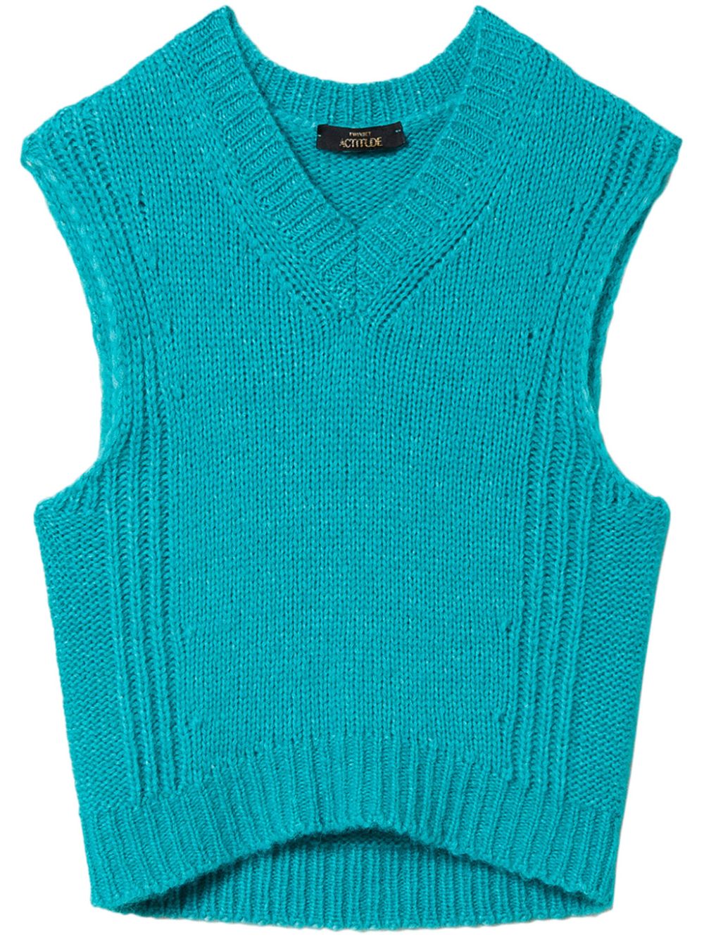 Seamless knitted top - Blue