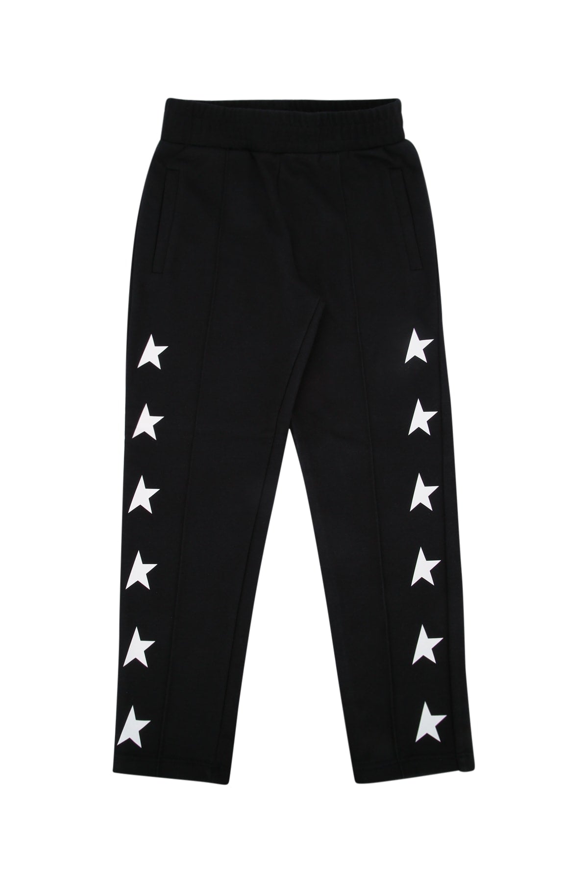 Star-Embroidered Jogging Pants — Black