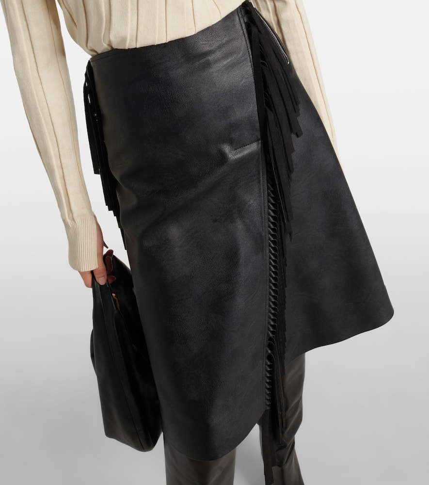 Alter mat faux leather midi skirt
