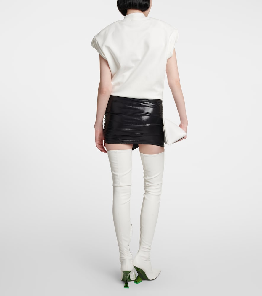 Hatty ruched jersey miniskirt
