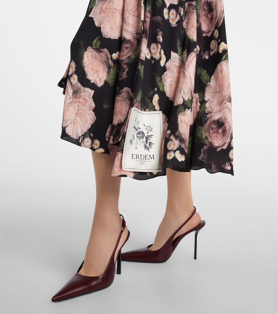 Floral belted shirt dress