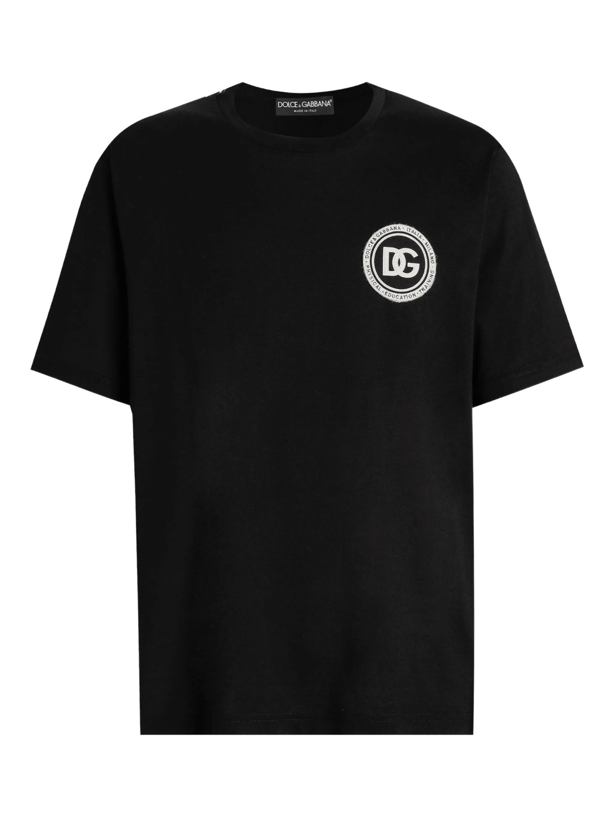 Patch Chest Crew-Neck Cotton T-Shirt