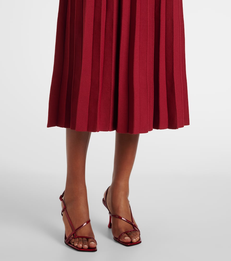 Beaton chiffon-trimmed velvet maxi dress