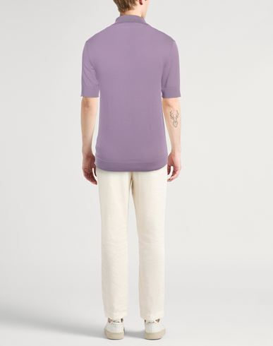 Pt Torino Man Sweater Lilac Size 44 Cotton, Silk