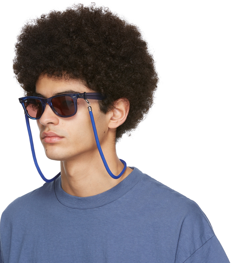 Blue wayfarer sunglasses