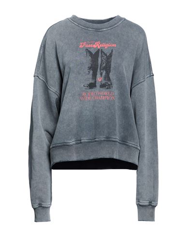 Woman Sweatshirt Grey Size M Cotton