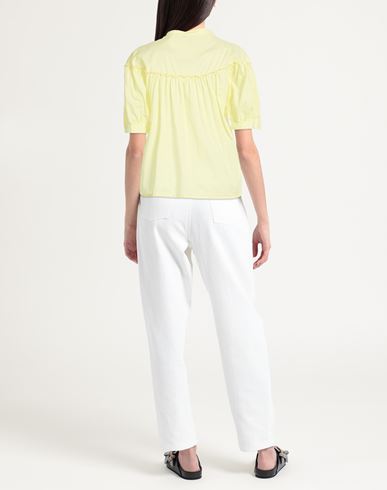 Woman Shirt Pastel yellow Size M Cotton